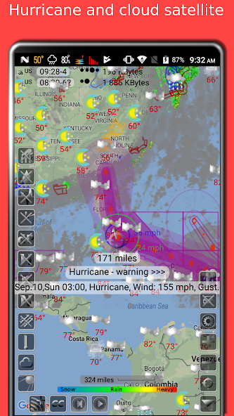 Doppler storm radar - eMap HDF