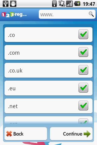 123-reg Domains App