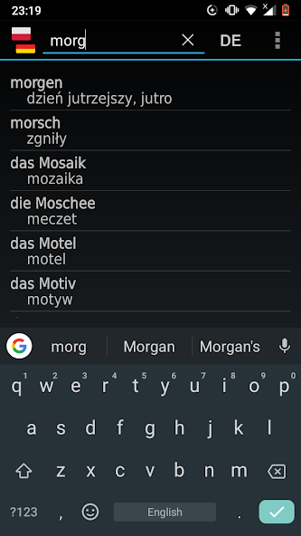 Polish - German offline dict.