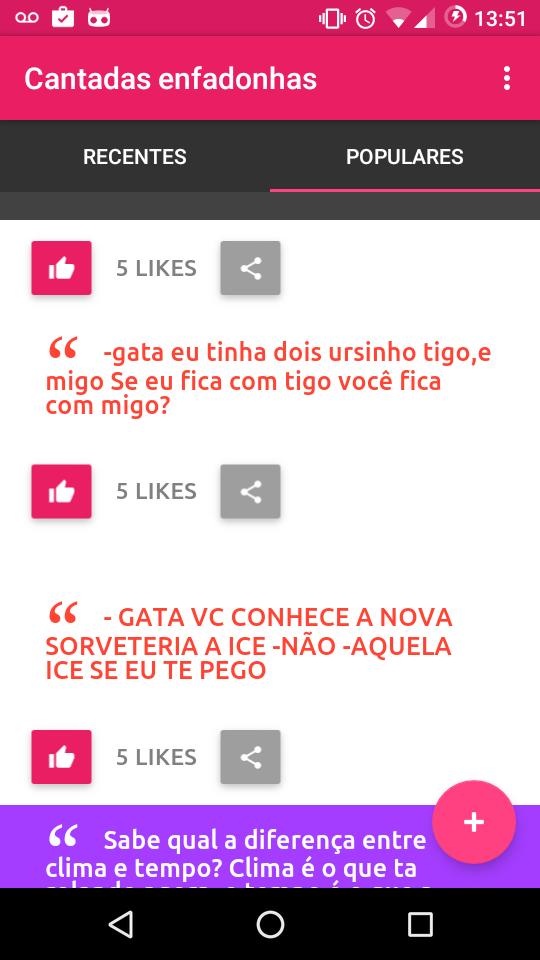 Cantadas Enfadonhas