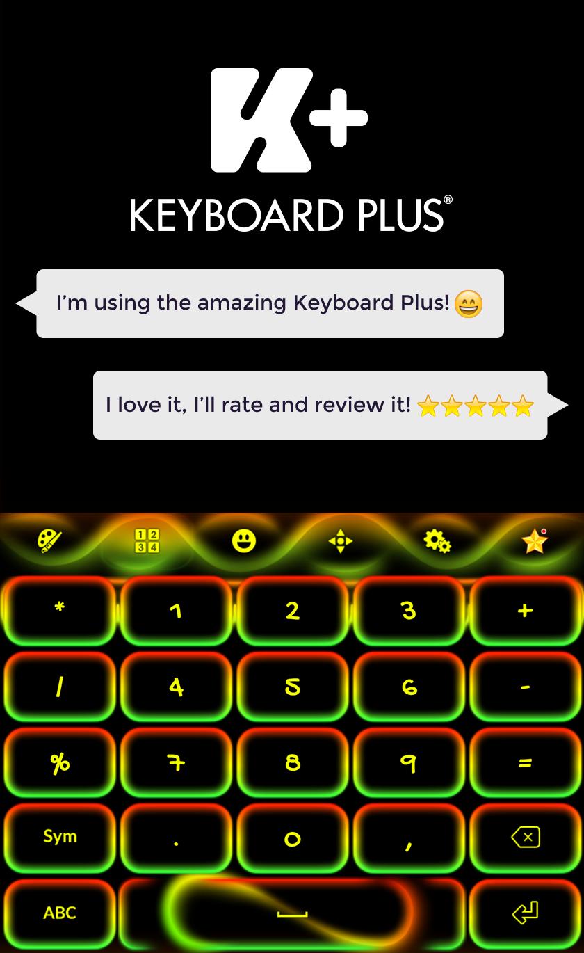 Keyboard Neon Rasta