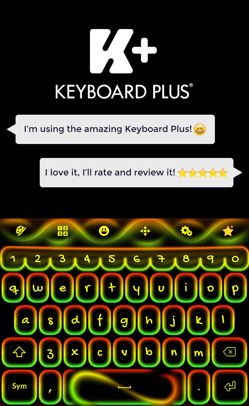 Keyboard Neon Rasta