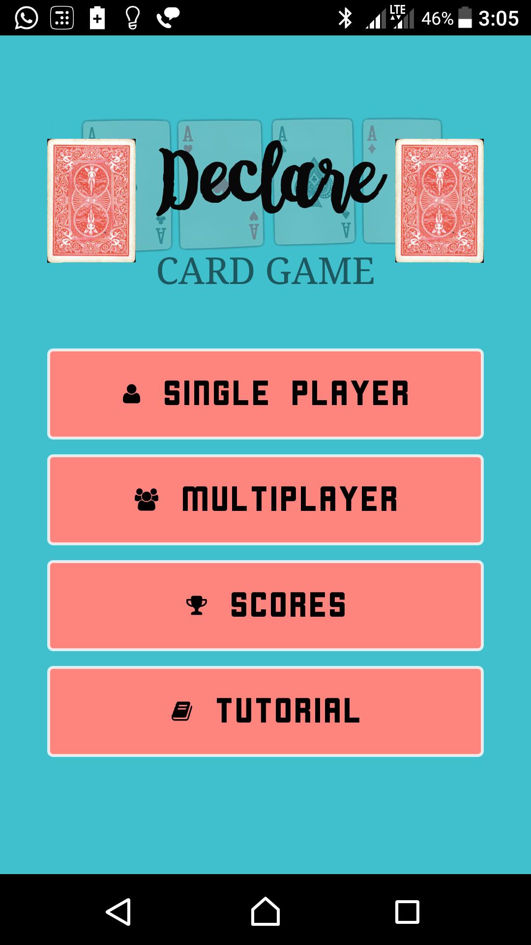 DECLARE CARD GAME