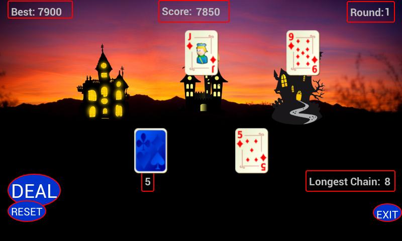Tri Peaks Castle Solitaire