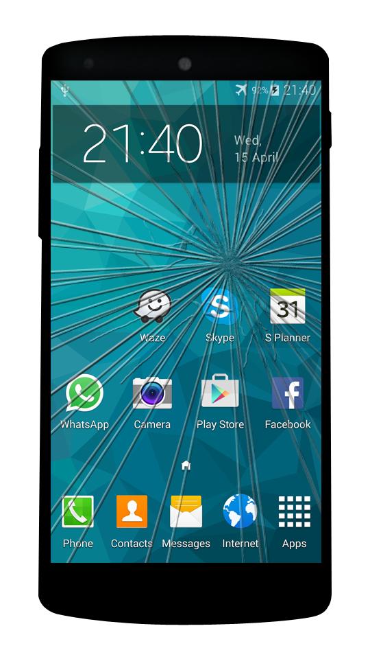 fake broken screen