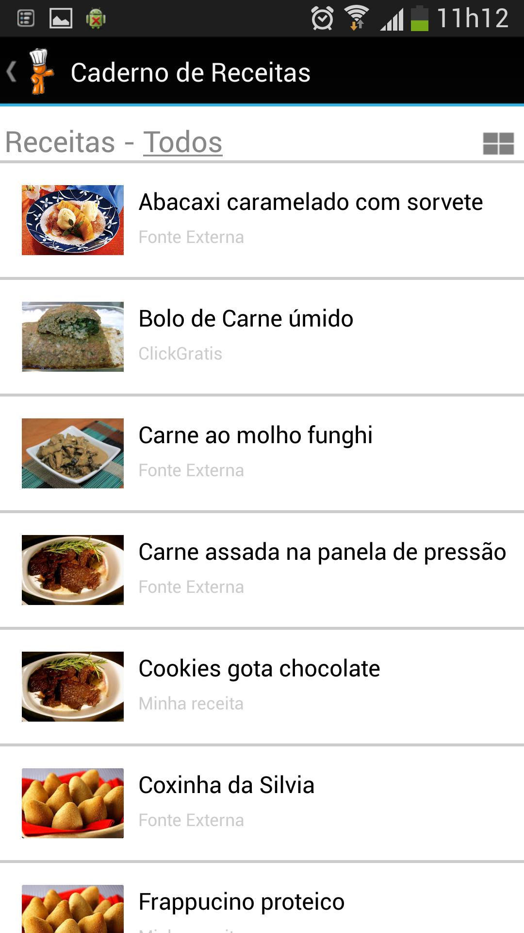 Caderno de Receitas