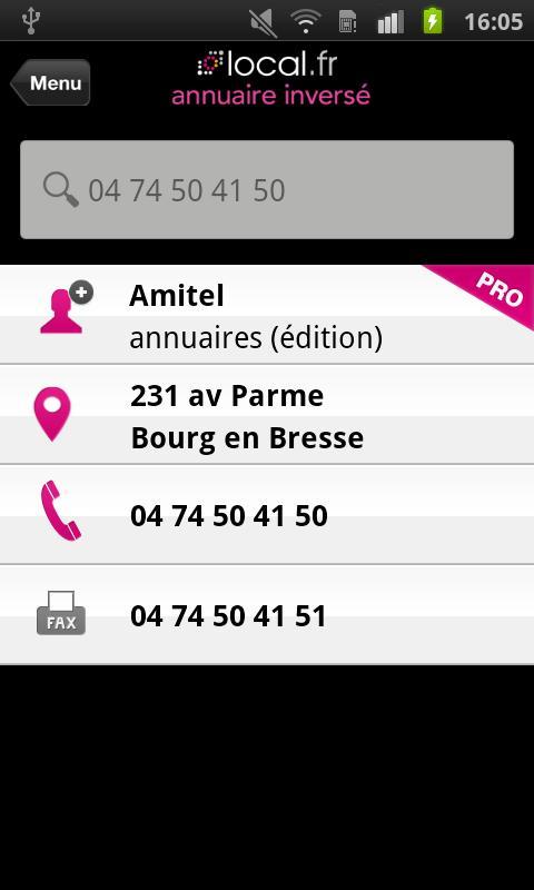 Annuaire inverse
