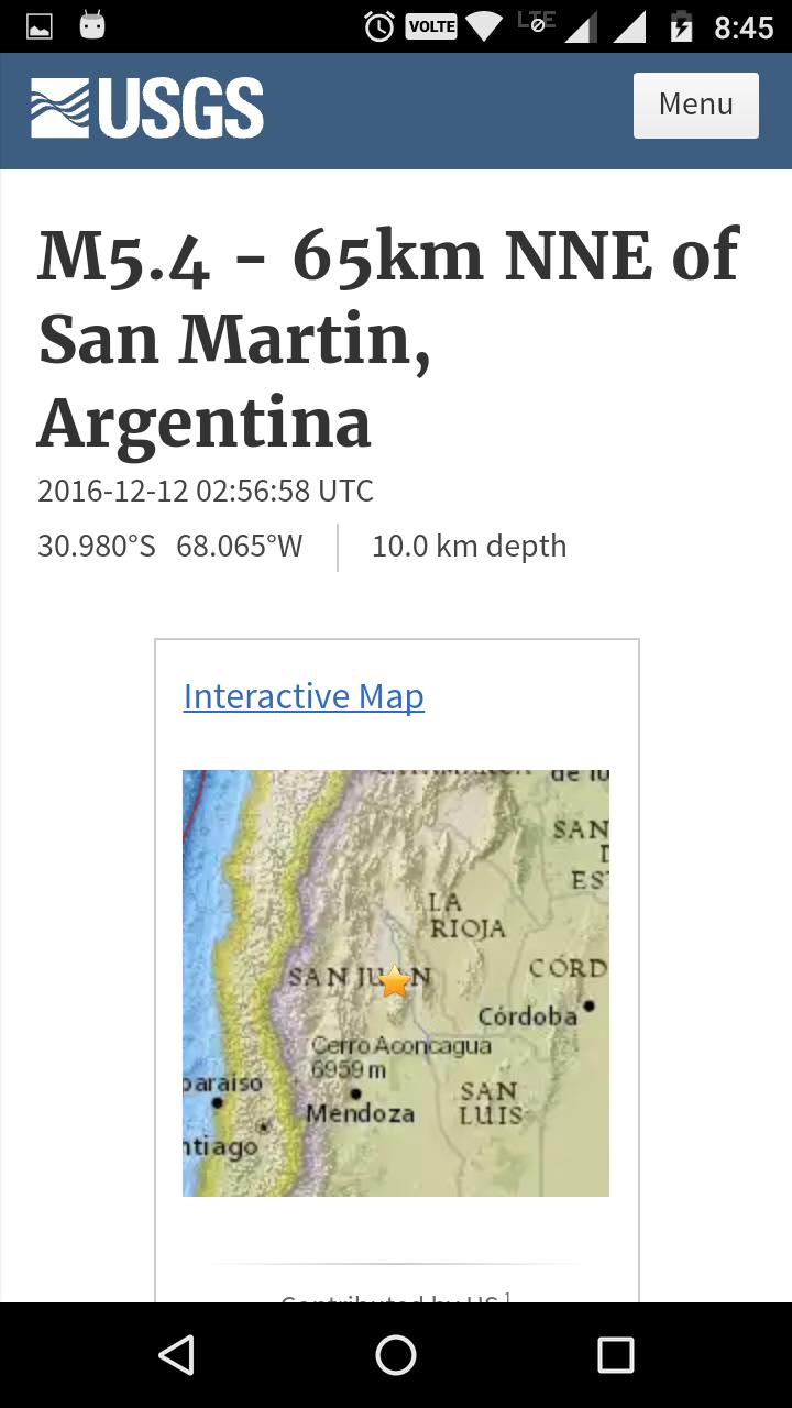 Temblor Report