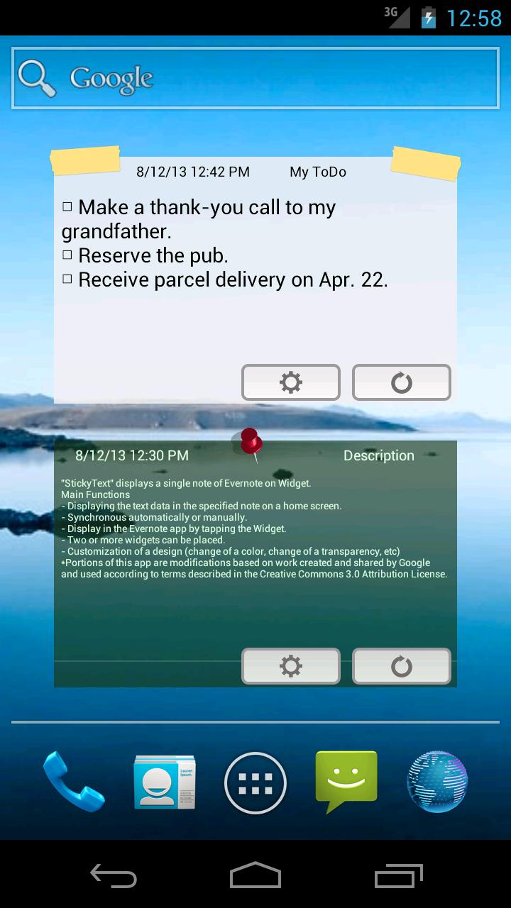 StickyText