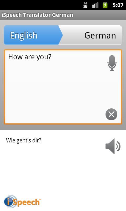 iSpeech German Translator