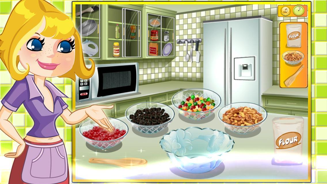 cooking game-fruit cake