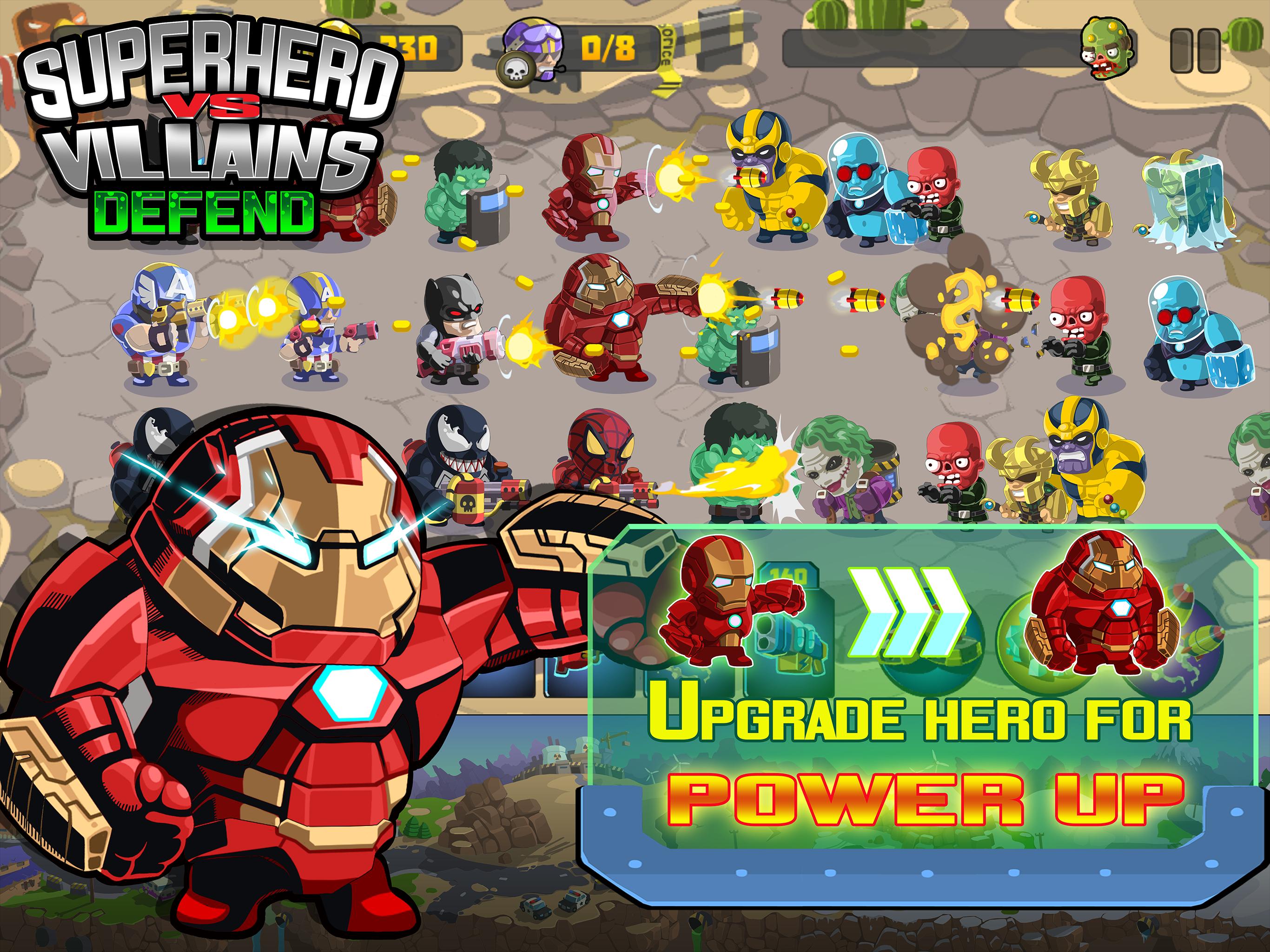 SuperHero VS Villains Defense