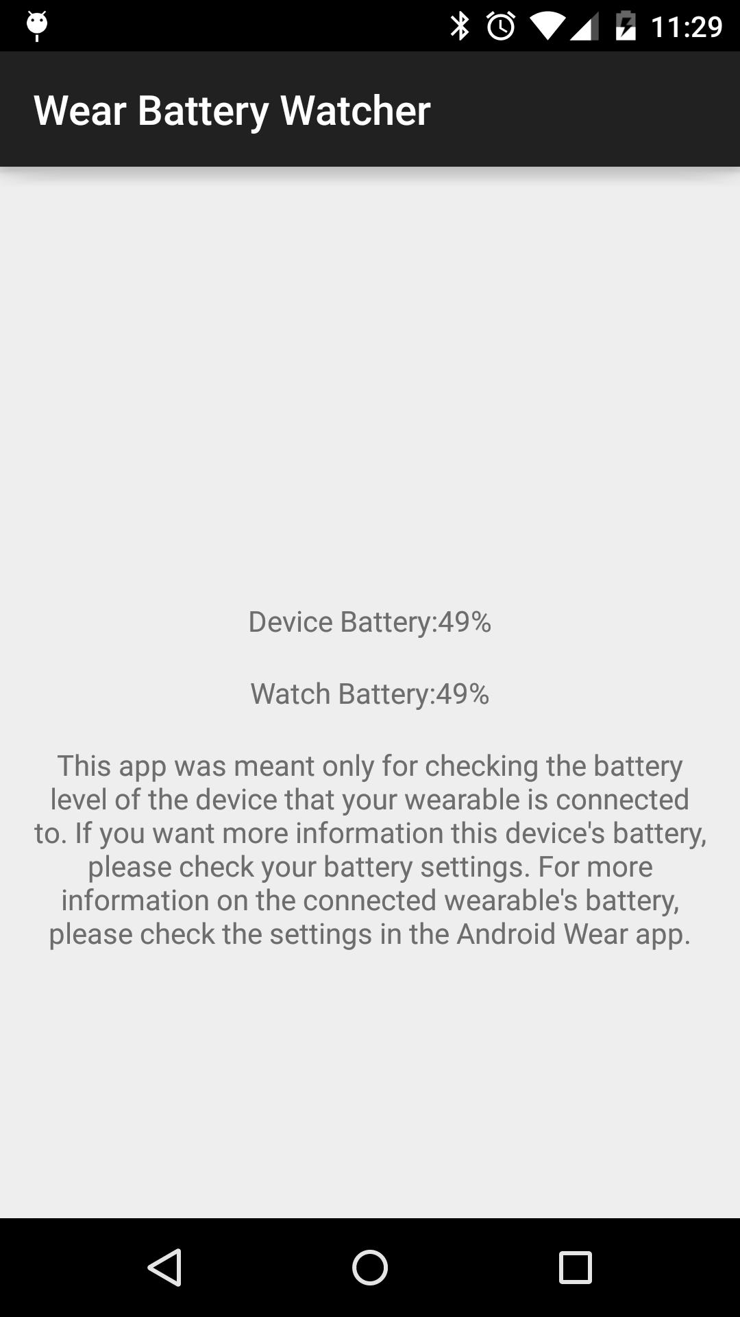 Wear Battery Watcher
