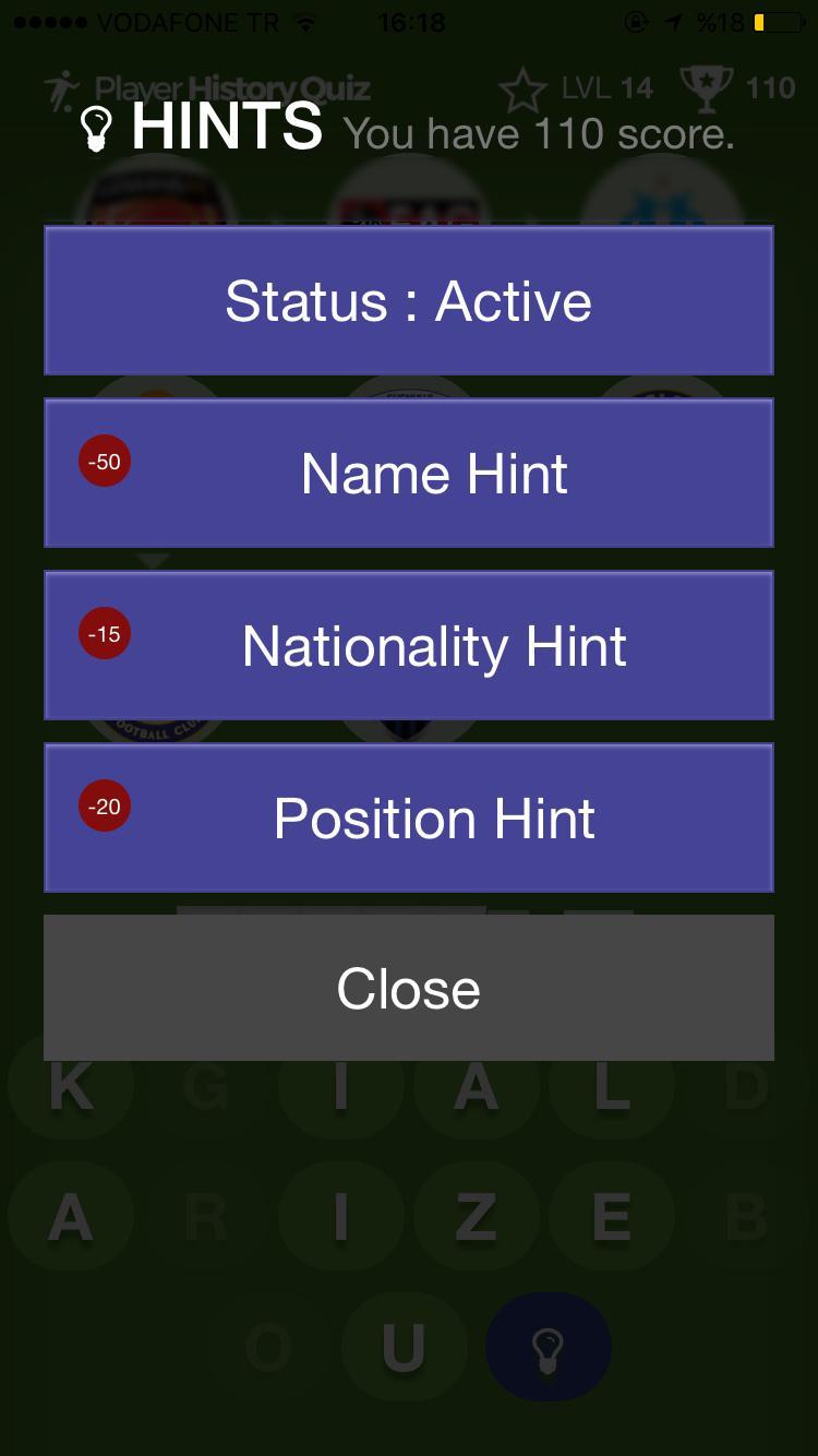 Player History Quiz