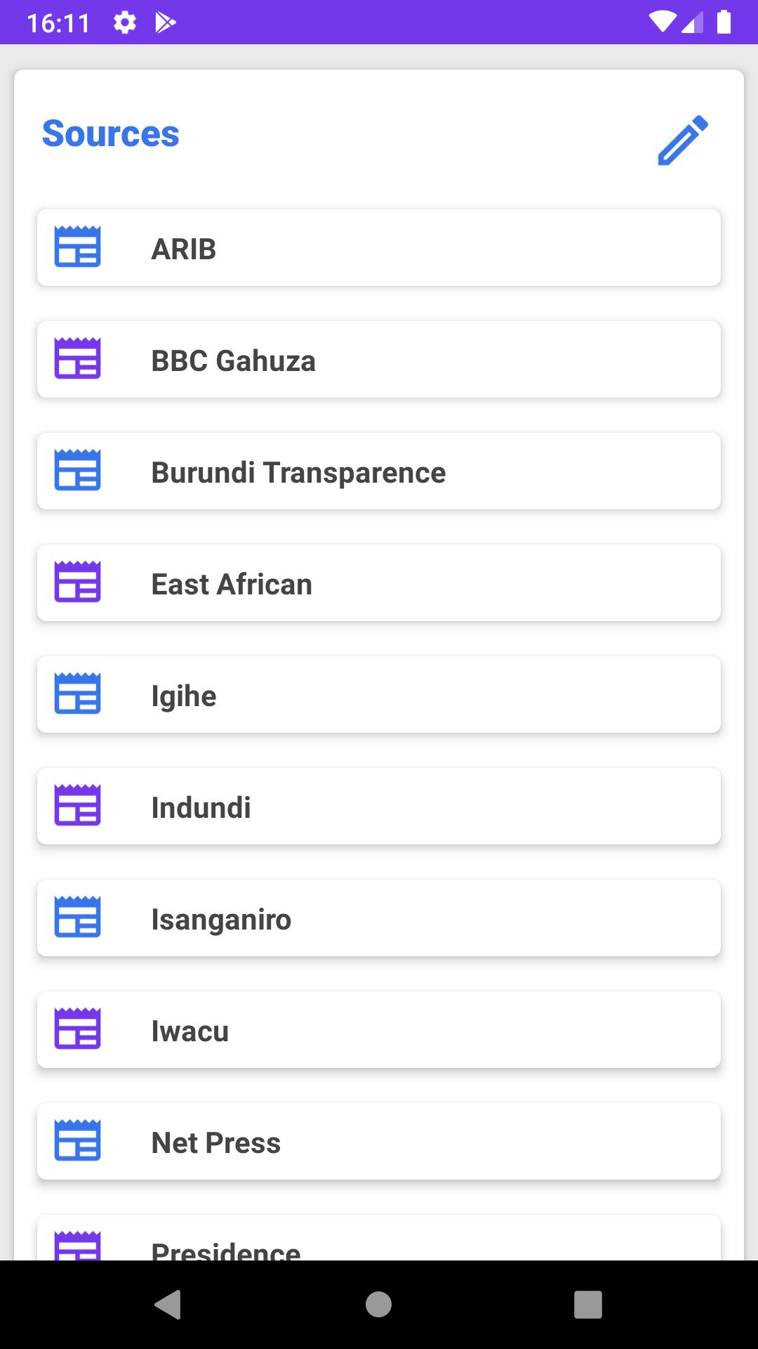 Burundi Newspapers