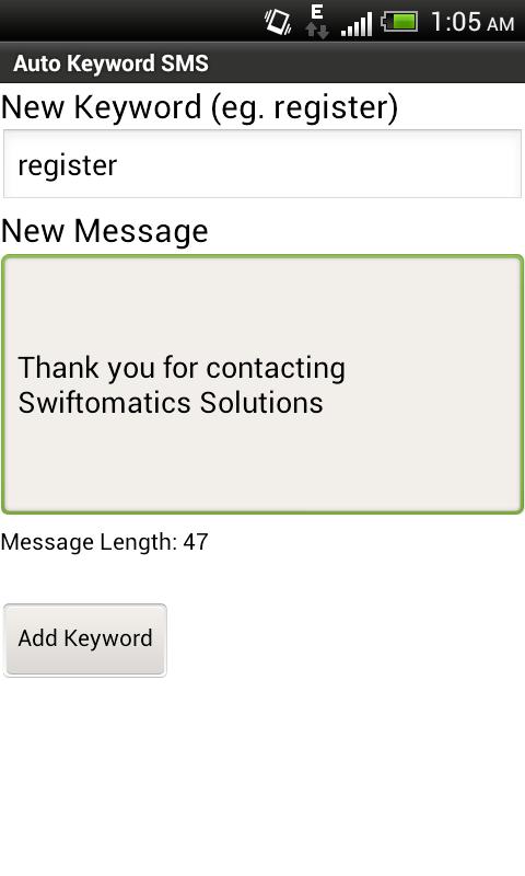 Auto SMS
