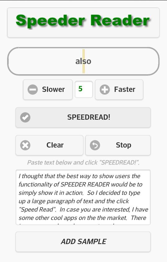 Speeder Reader