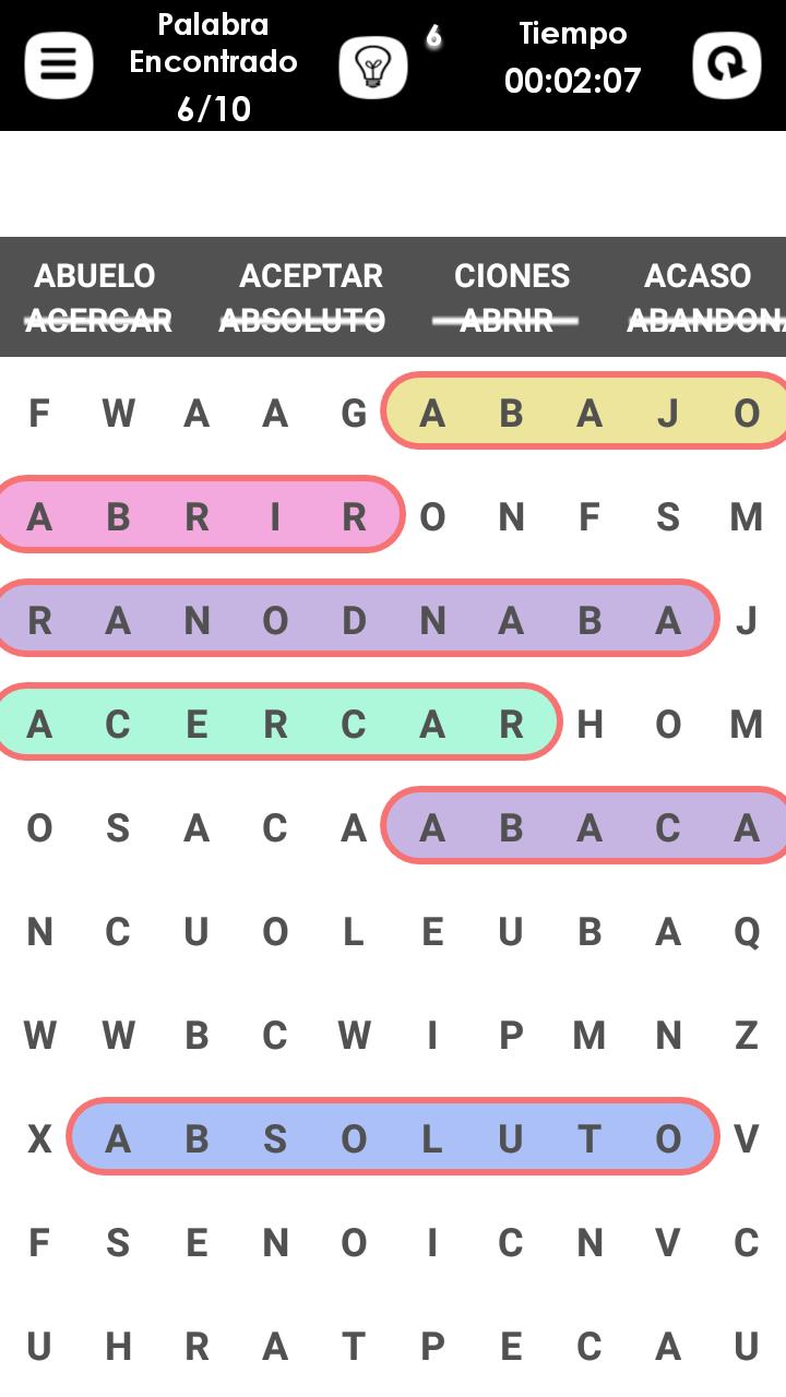 Word Search Spanish