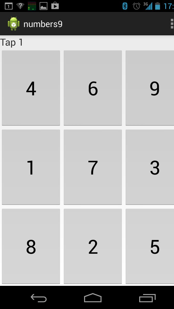 count from 1 to 9