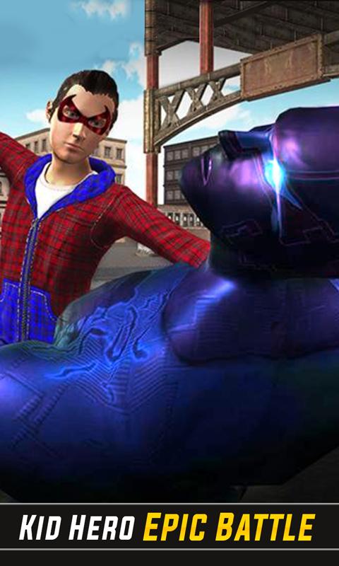 Spider Boy Superhero fighting