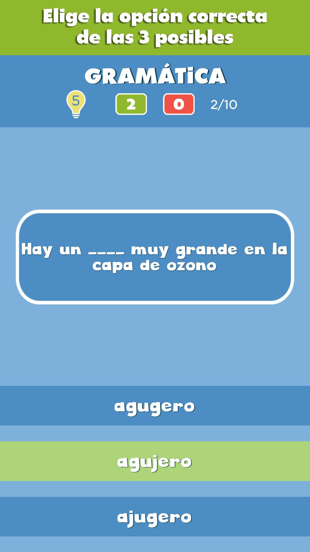 Adivina la palabra correcta