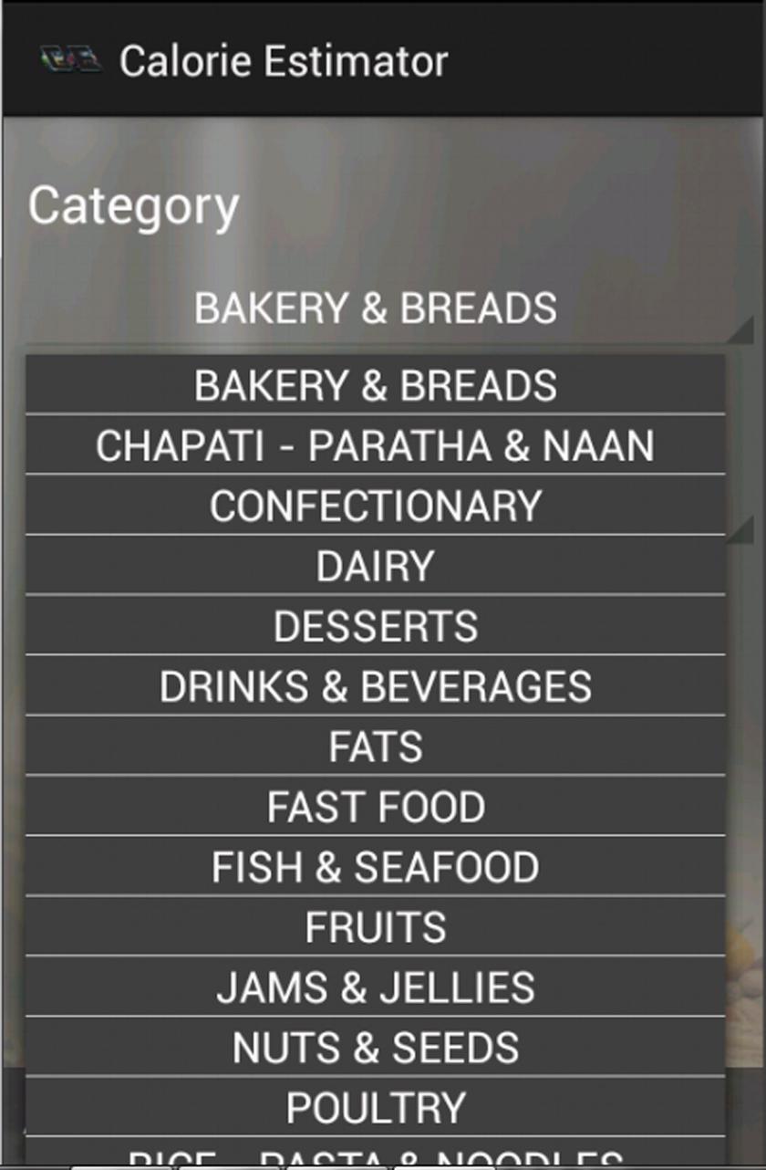 Calorie Estimator