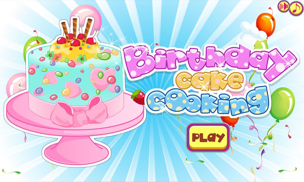 Birthday cake cooking