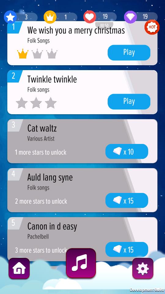 Snow Piano Tiles