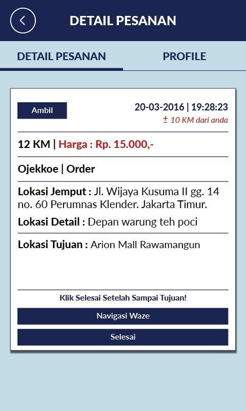 Driver Ojekkoe