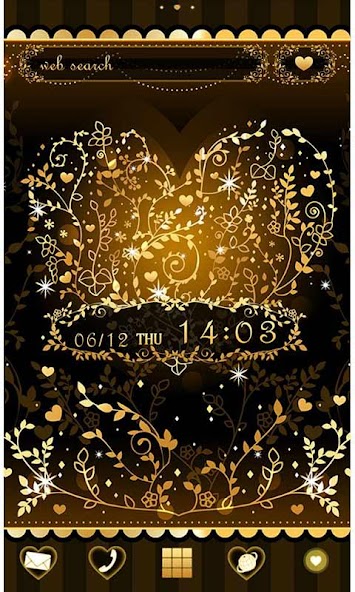 Heart Theme-Golden Vines-