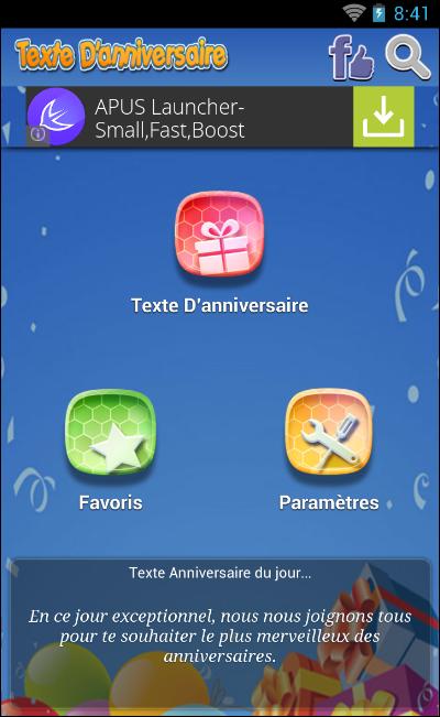 SMS D'anniversaire