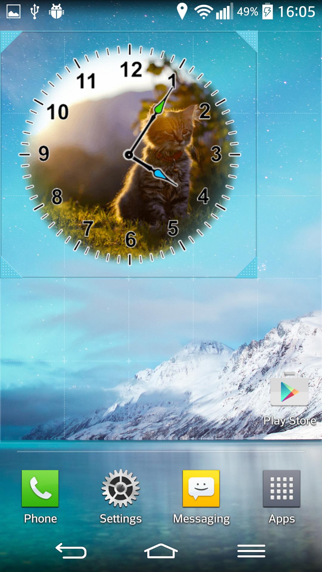 Kitty Clock Widget