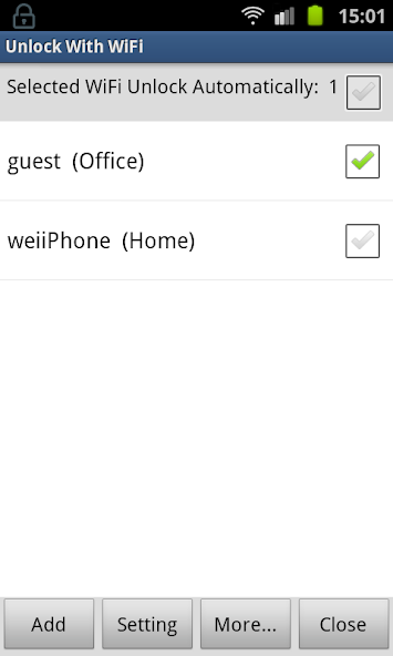 Unlock With WiFi