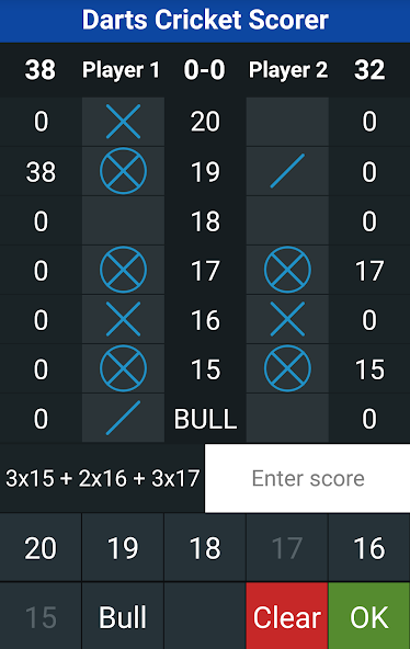 Darts Cricket Scorer