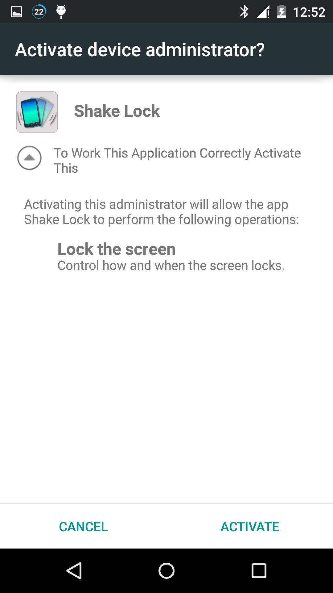 Shake To Lock
