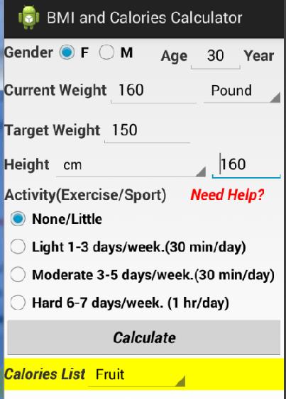 BMI & Calories