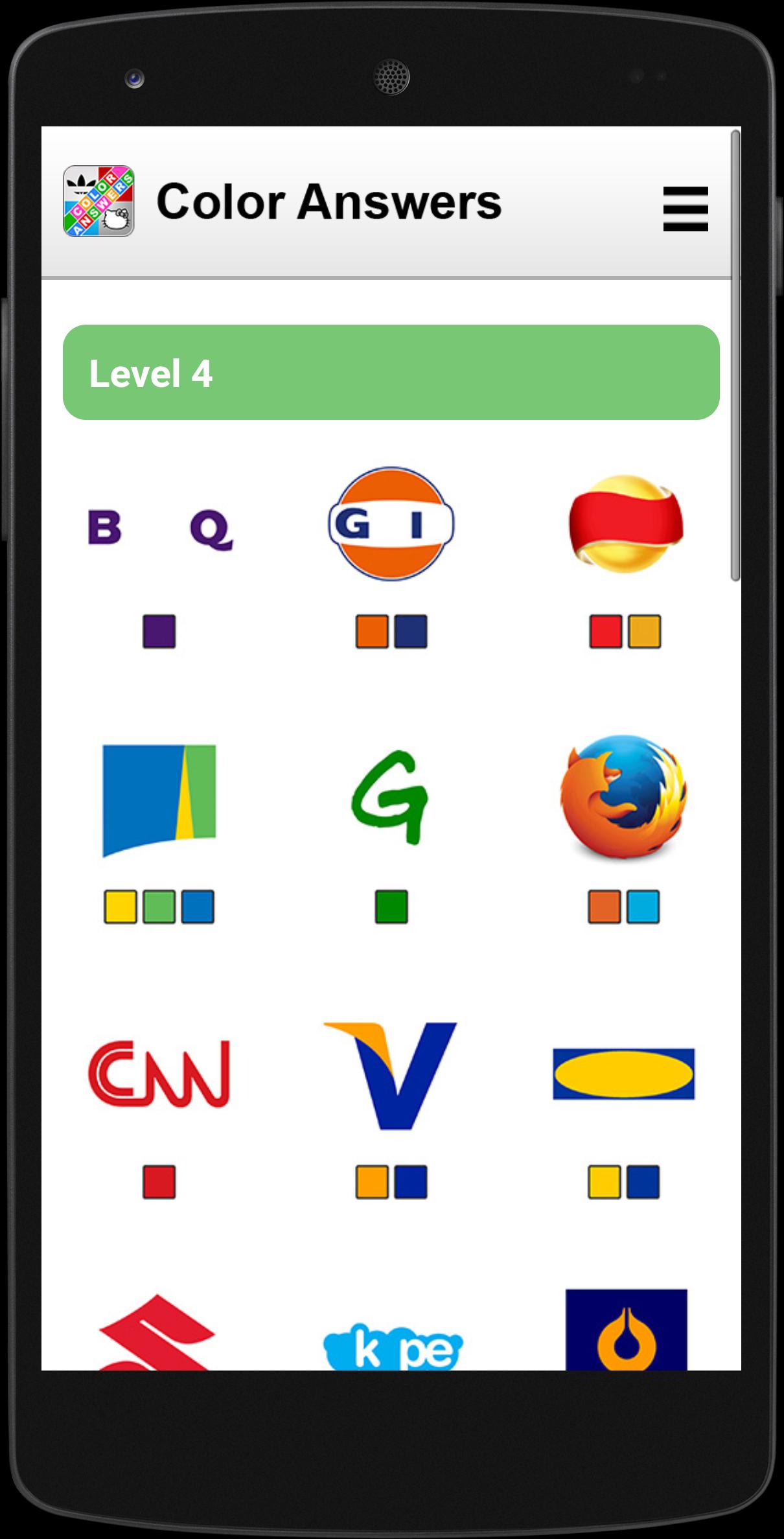 Answers for Logo Quiz (Colors)