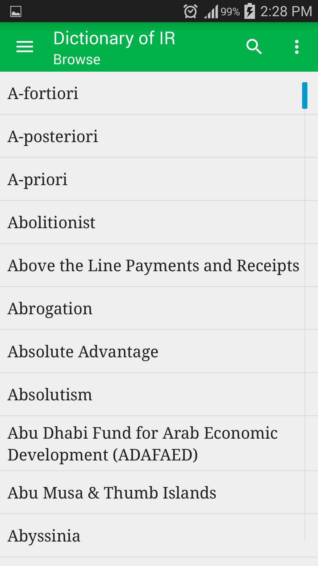 Dictionary of IR