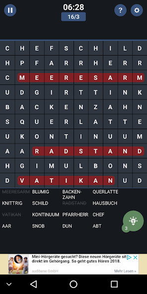 Wortsuche, Wortpuzzle - Sermox