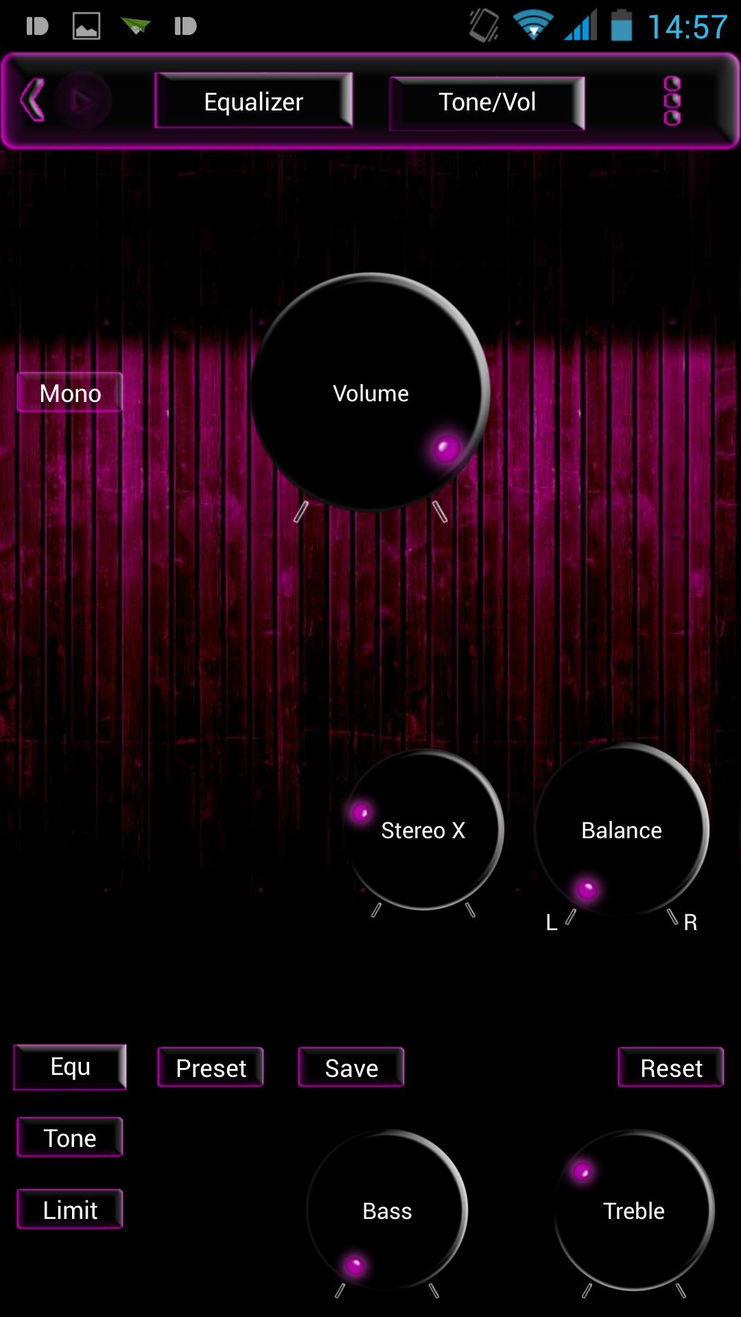 Poweramp Skin Pink Glass