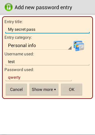Friendly Password Safe