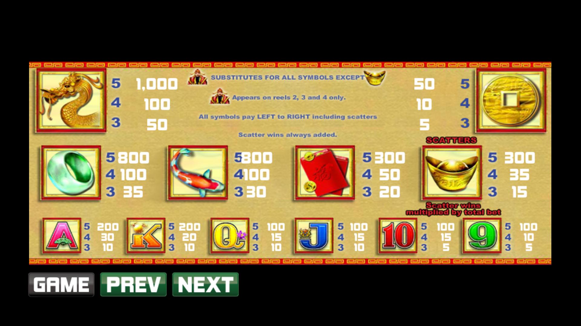 Choy Sun Doa slot machines 2017