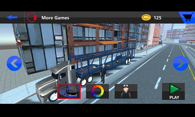 Big car transport truck 3D