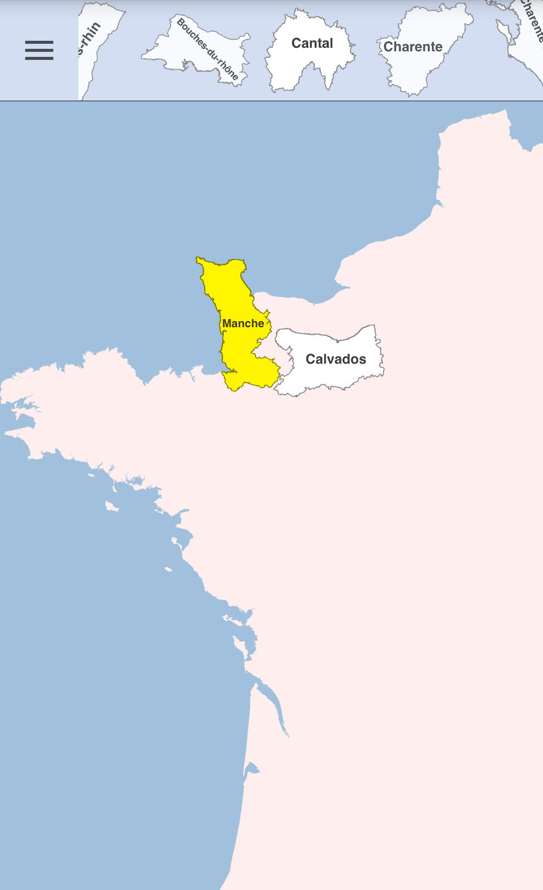 France Departments Map Puzzle