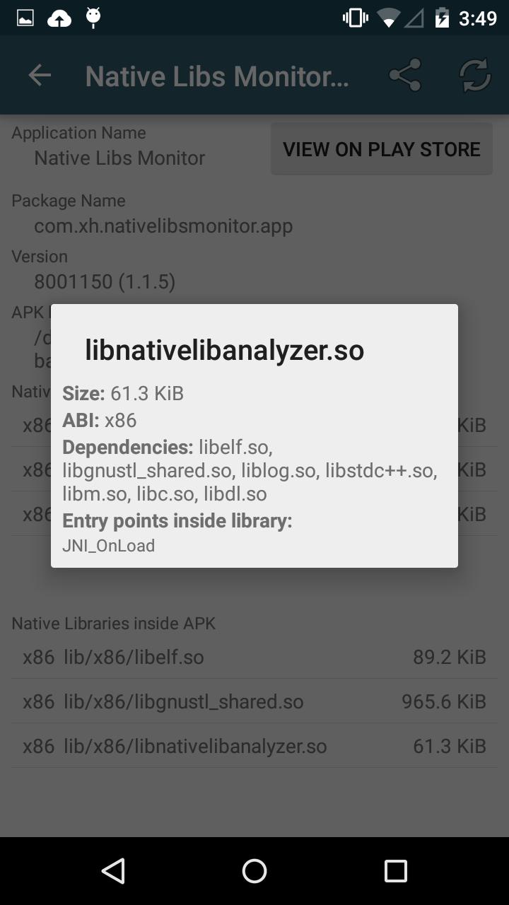 Native Libs Monitor