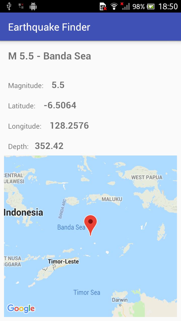 Earthquake Finder