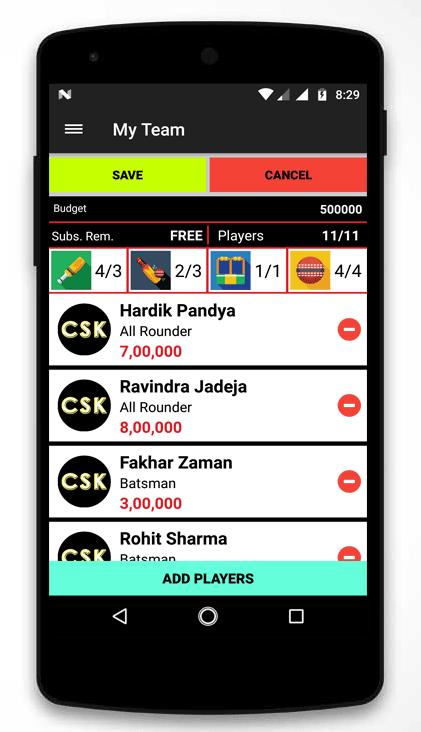 Cric Fantasy League