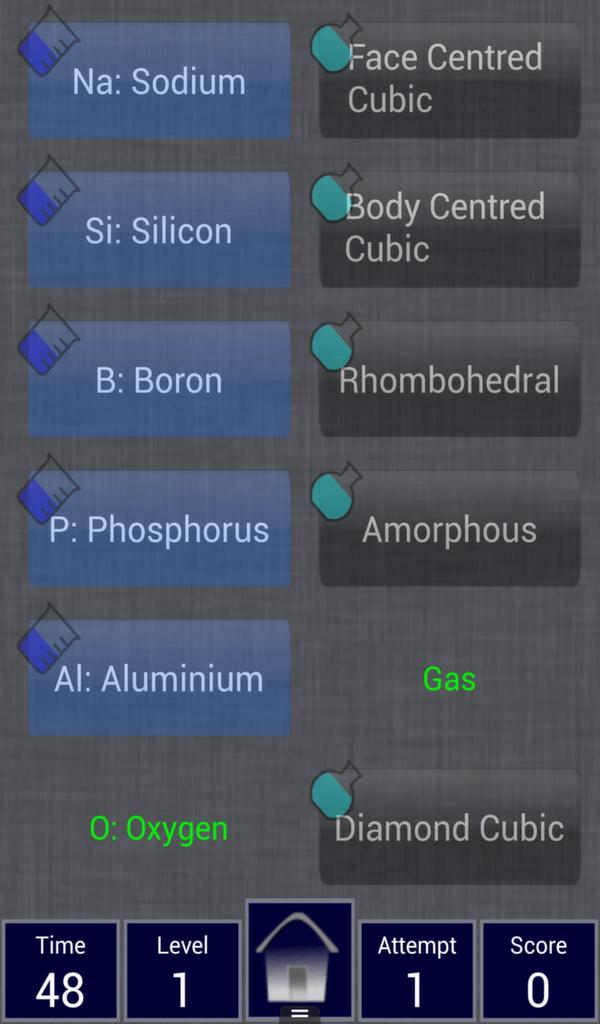 Chemistry Elements Match Free
