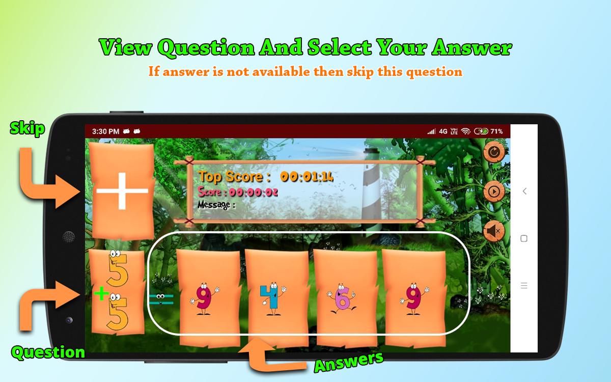 Math Flash Card Maths Solitaire Mind Games