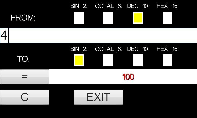 Bin Octal Dec Hex Converter